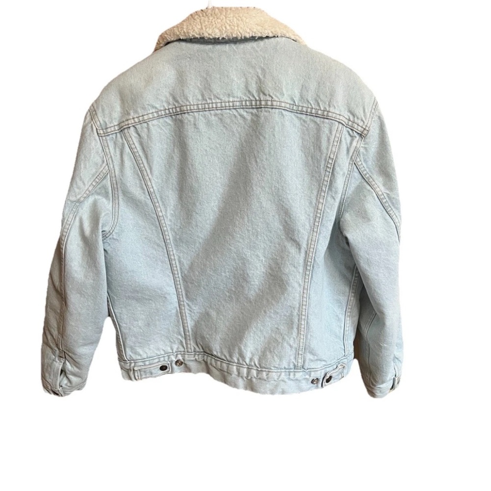 Vintage Levi’s 70608 Sherpa Trucker Jacket USA Made – Snap Front- 42R - Rare 80s - Picture 3 of 13